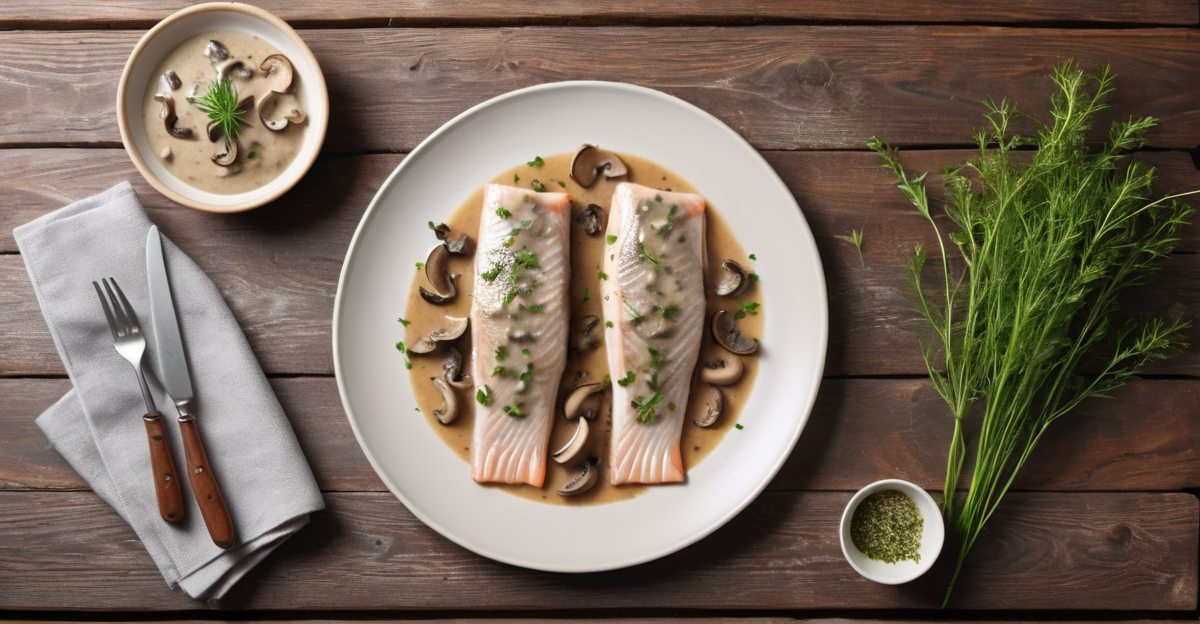 Filets de Doré aux Champignons et Fines Herbes
