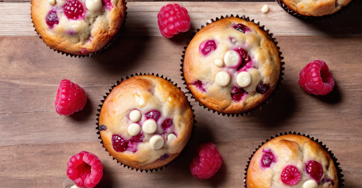 Muffins aux Framboises et au Chocolat Blanc
