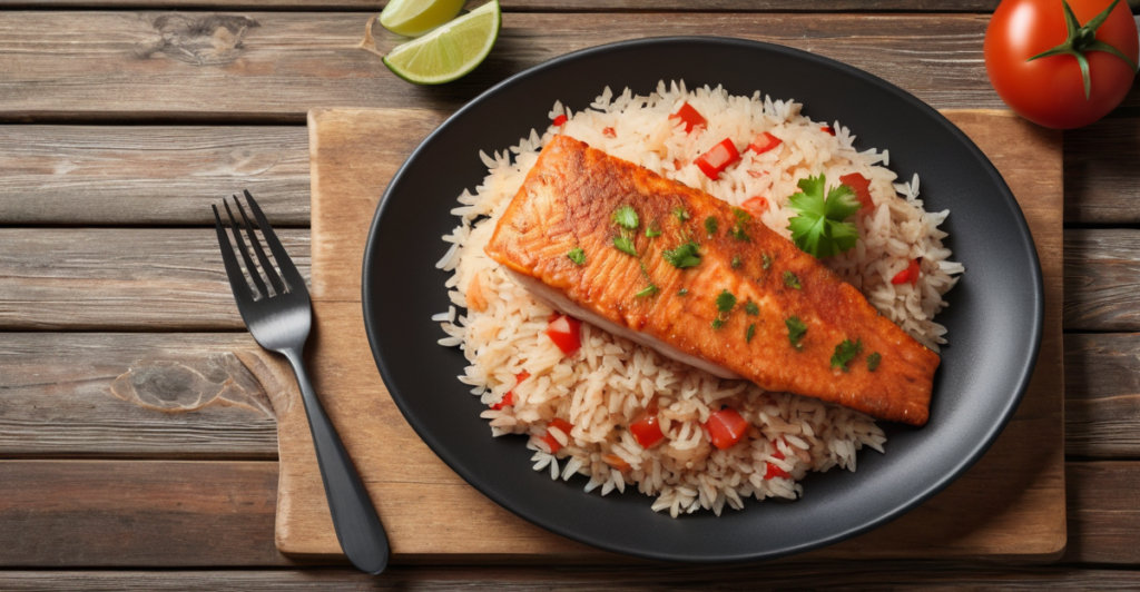 Riz-a-la-Mexicaine-et-Poisson-Tomate